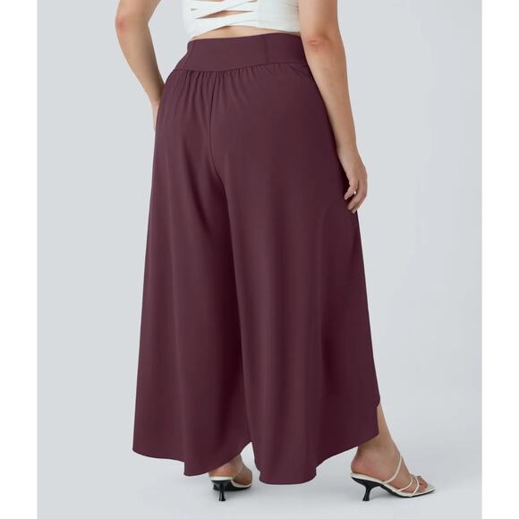 NWT Halara Breezeful Palazzo Flowy Wide Leg Casual Pants in Amaranth Purple - Picture 11 of 11